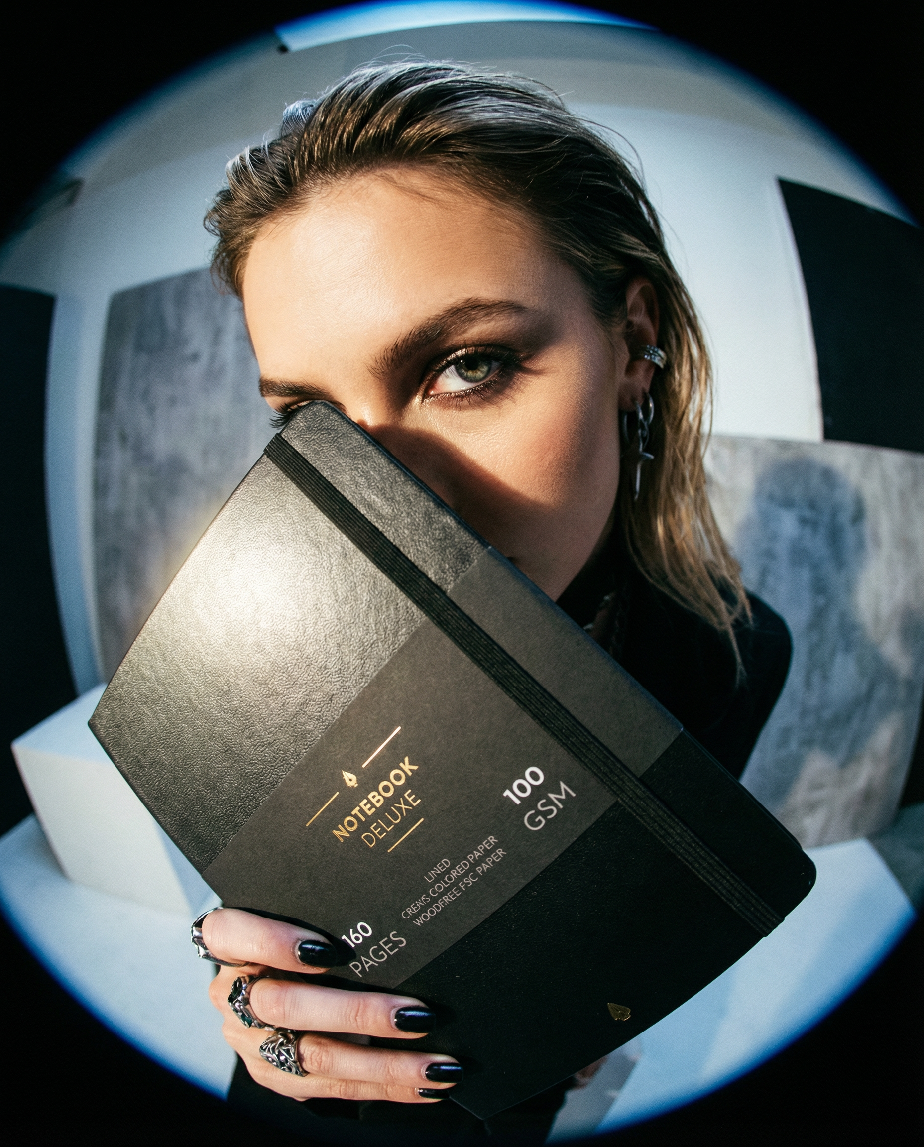 Notatbok BURDE Deluxe A5 sort