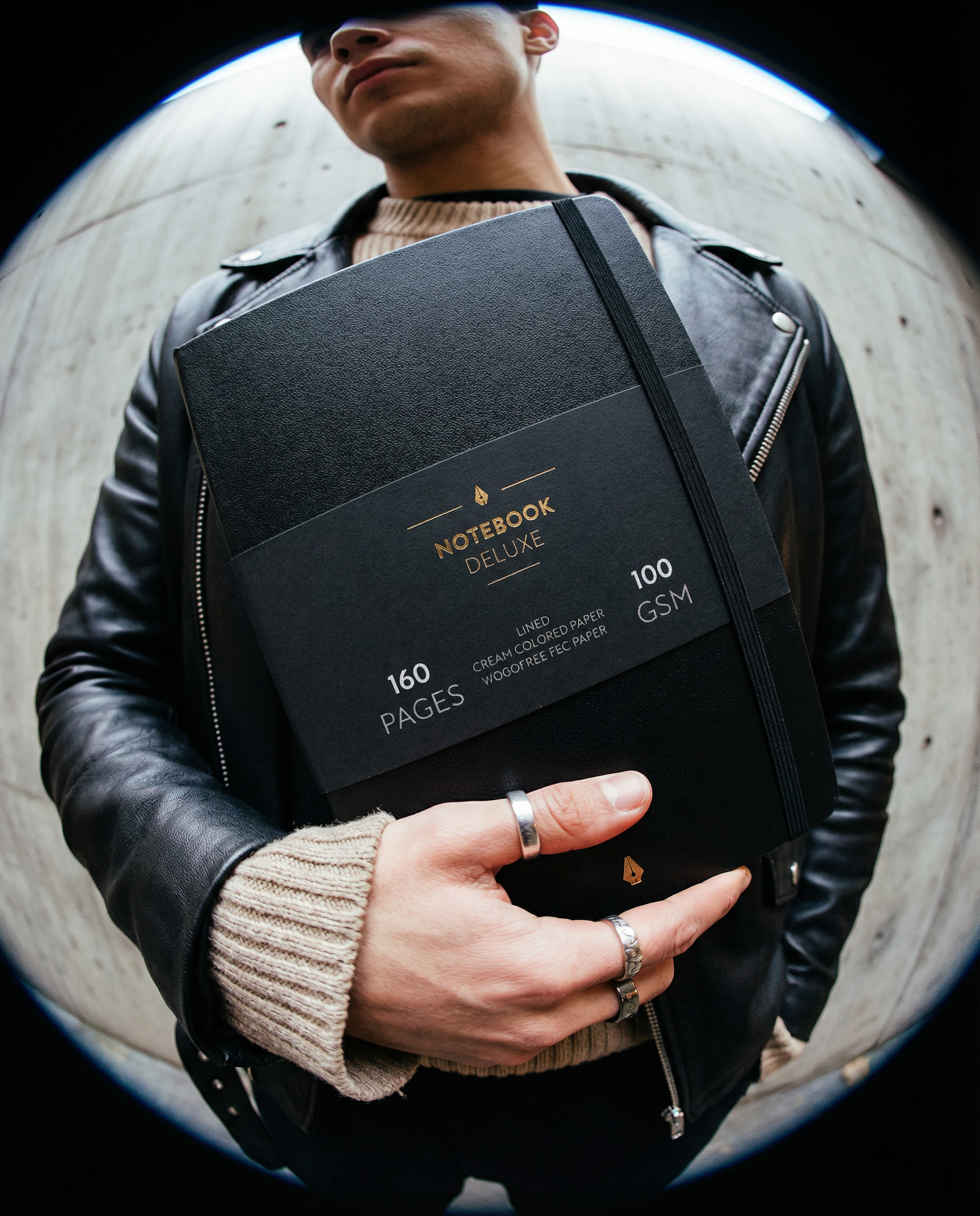 Notatbok BURDE Deluxe A5 sort