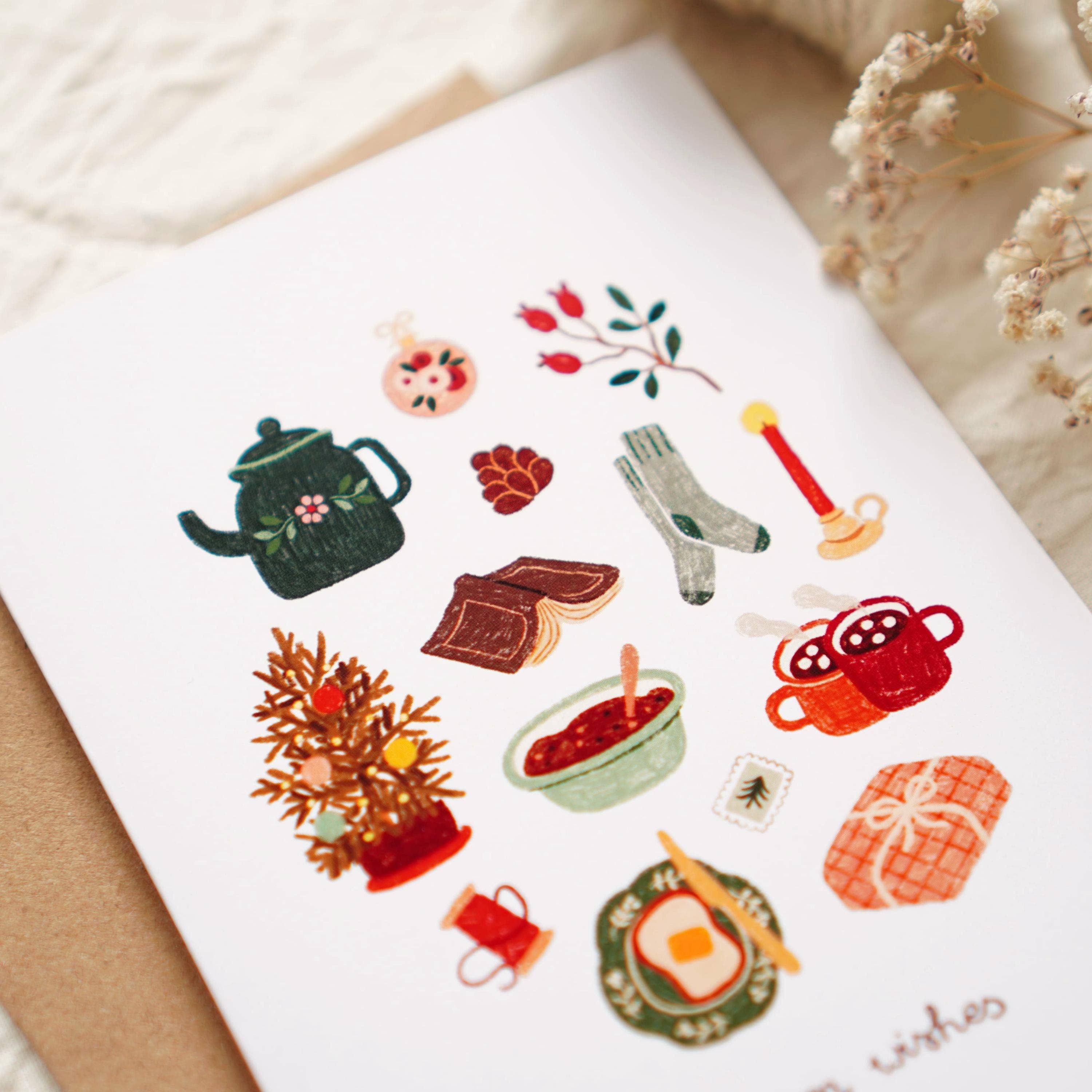 Warm Wishes | Kort med konvolutt