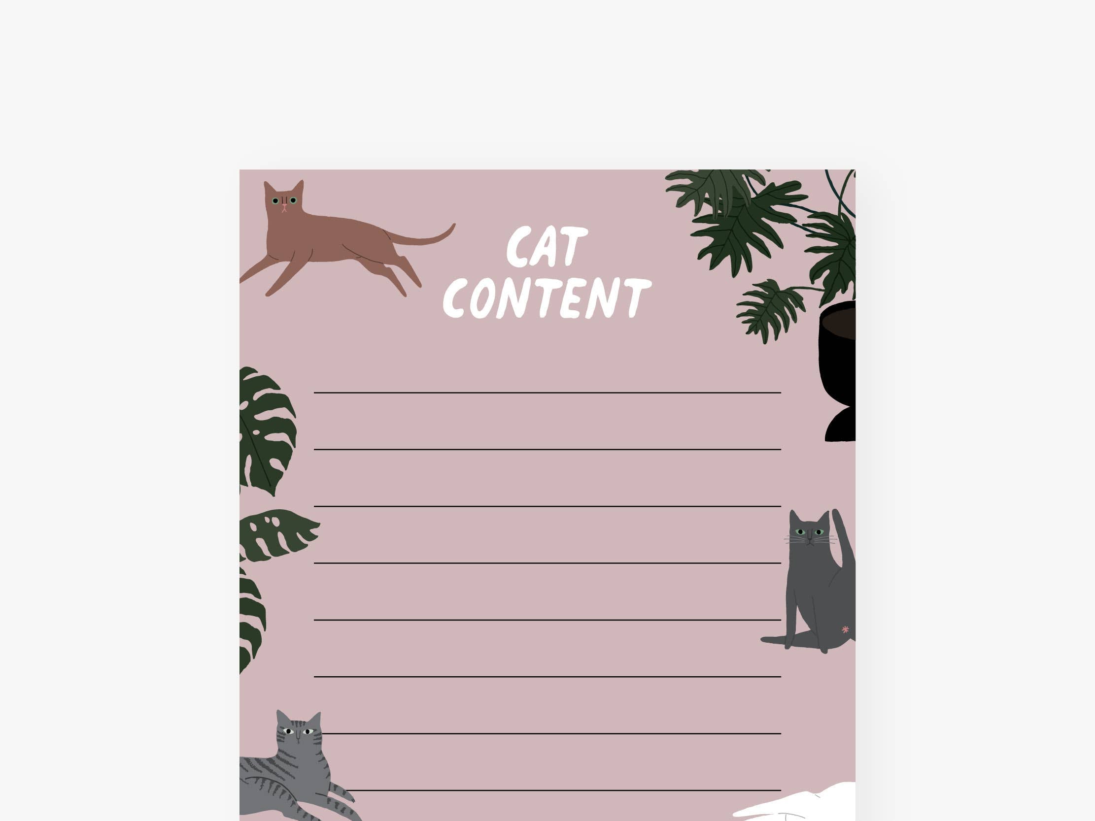 Notatblokk "Cat Content"